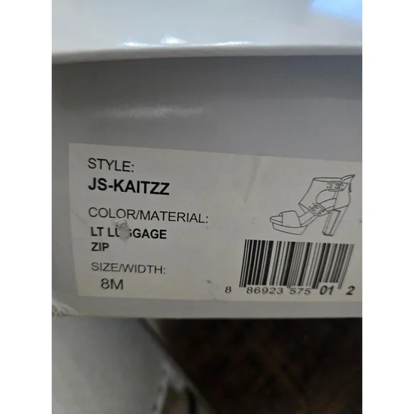 Women's Jessica Simpson Brown Platform Heels Size 8 with Gold Accents - Picture 3 of 6